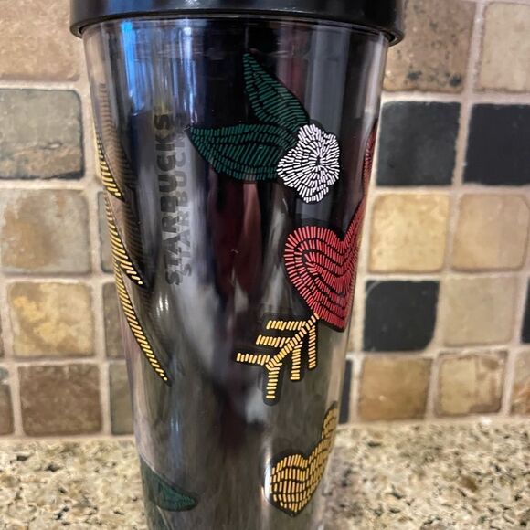 Starbucks LOVE Valentines Rare Tattoo Stitch 24 Ounce Tumbler EUC - Picture 7 of 16